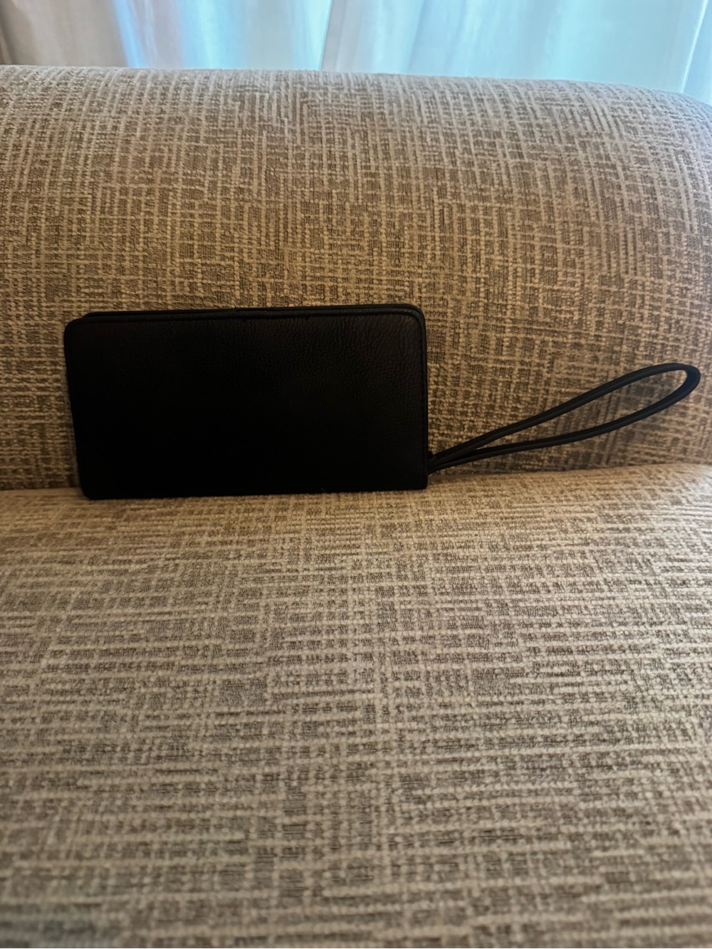 Universal Thread Black Leather Wristlet Clutch